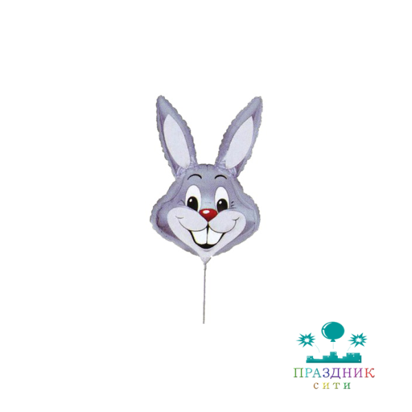ШАР (Фольга) Мини ФИГУРА Кролик серый