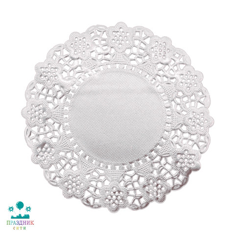 САЛФЕТКА АЖУР Круг фол сереб 11см /А