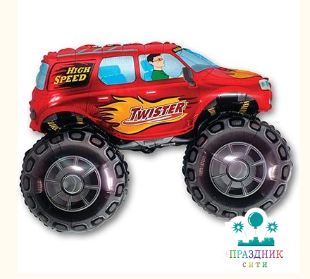 ШАР (Фольга) Ф ФИГУРА 70 in Внедорожник красный/FM