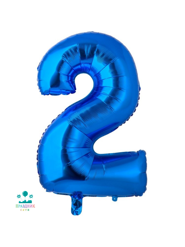 ШАР (Фольга) К ЦИФРА 2 40 in Blue