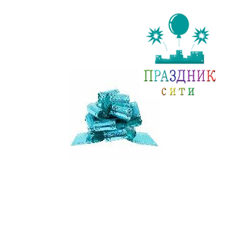 БАНТ ШАР 3см, голография ажур, голубой
