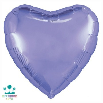 ШАР (Фольга) Р Б/РИС СЕРДЦЕ 18 in Металлик Lilac