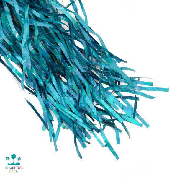 ДОЖДИК из фольги бирюзовый 0,5 см 1 м