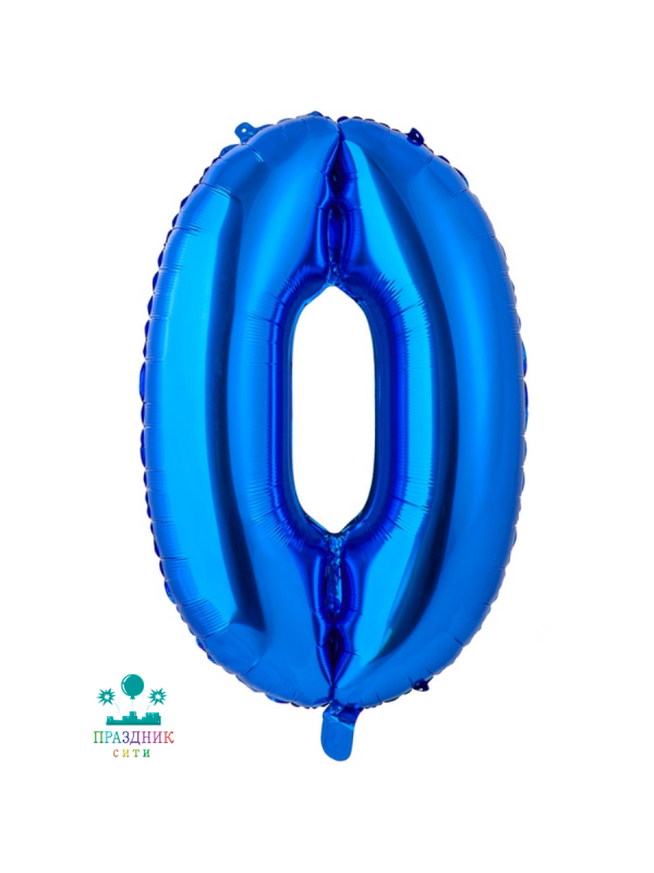 ШАР (Фольга) К ЦИФРА 0 40 in Blue