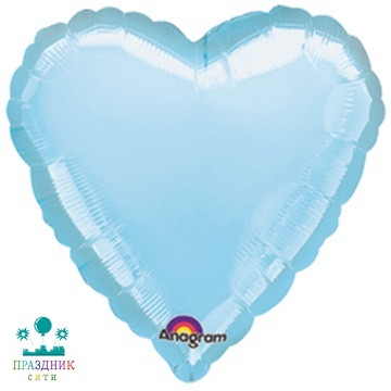 ШАР (Фольга) А Б/РИС СЕРДЦЕ 18 in Пастель Blue