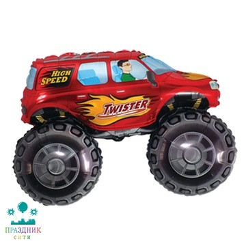 ШАР (Фольга) Мини ФИГУРА Внедорожник красный