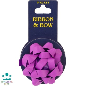 БАНТ Звезда 7см+Лента 4м сатин сиренев/G