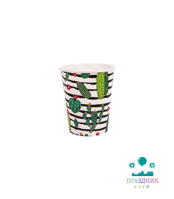 СТАКАН Кактусы в полоску 6шт
