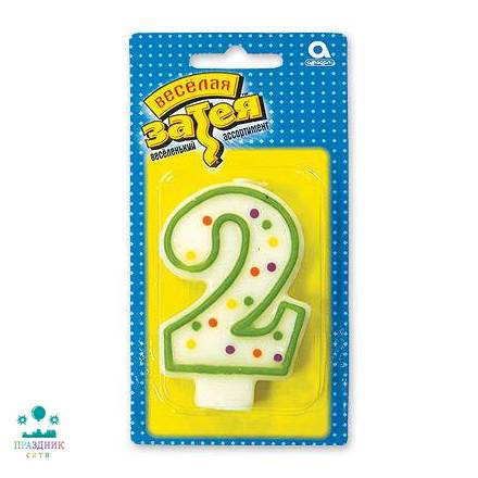 СВЕЧА-ЦИФРА 2 7,6см