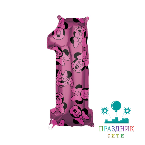 ШАР (Фольга) А ЦИФРА 1 40 in Минни Маус