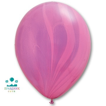 ШАР с рисунком 11" Супер Агат Pink Violet