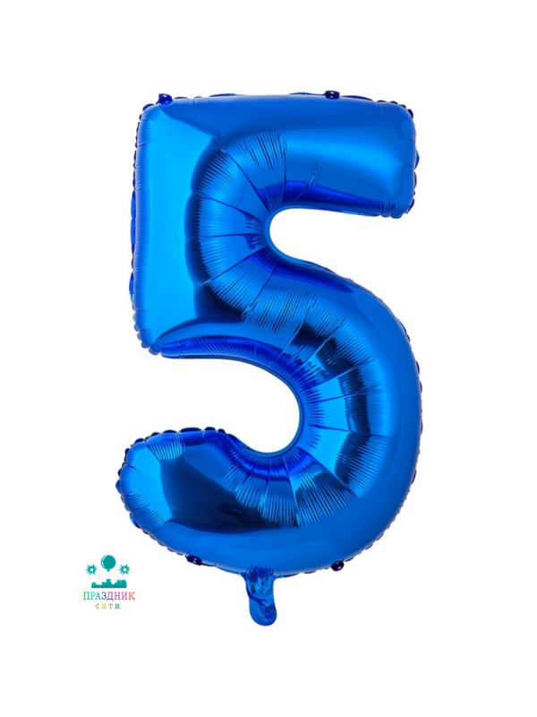 ШАР (Фольга) К ЦИФРА 5 40 in Blue