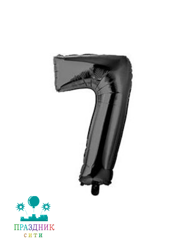 ШАР (Фольга) К ЦИФРА 7 40 in Black