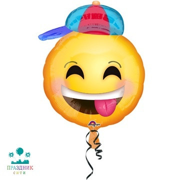 ШАР (Фольга) А ФИГУРА 44 in Улыбка Мальчик в кепке