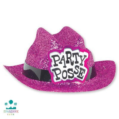 ШЛЯПКА пласт Девичник ковбойская 12см