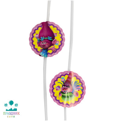 ТРУБОЧКА для коктейля Тролли 6шт