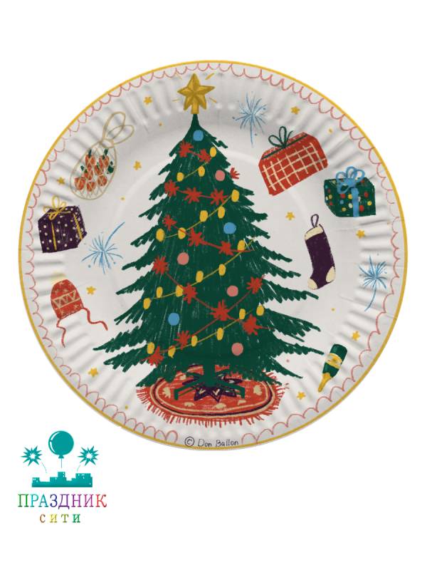 ТАРЕЛКА Новогоднее настроение 6 шт
