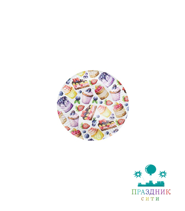 ТАРЕЛКА Вкусняшки  17см 6шт