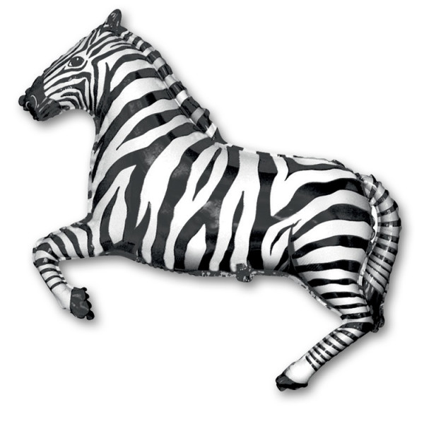 ШАР (Фольга) Ф ФИГУРА 65 in Зебра черная