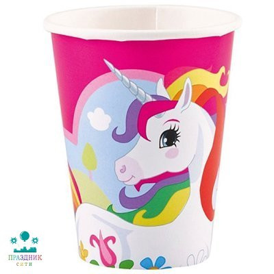 СТАКАН Единорог Радужный 8шт