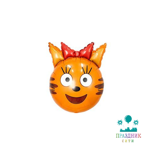 ШАР (Фольга) Р ФИГУРА 55 in Три Кота Голова Карамелька