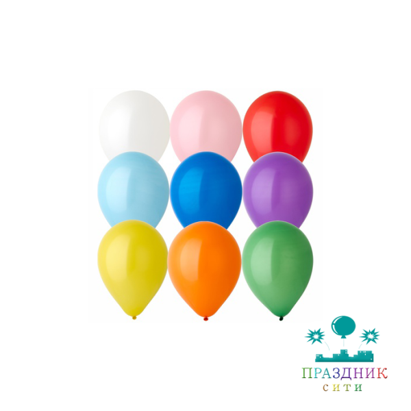 ШАР (латекс) 12"-14" Стандарт АССОРТИ РОЗНИЦА