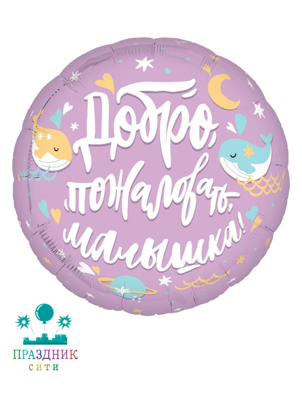 ШАР (Фольга) 19 in Добро пожаловать Малышка