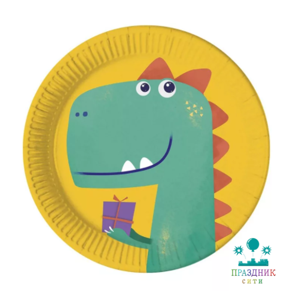 ТАРЕЛКА ЭКО Дино Пати 23см 8шт