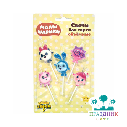 СВЕЧА д/торта Малышарики на пиках 5шт