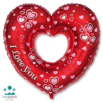 ШАР (Фольга) Ф ФИГУРА 65 in Cердце ILY