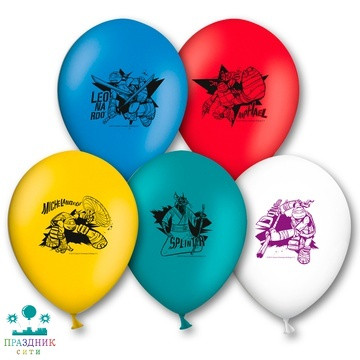 ШАР с рисунком 12" Черепашки-Ниндзя