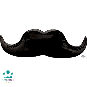 ШАР (Фольга) А ФИГУРА 40 in Усы черные