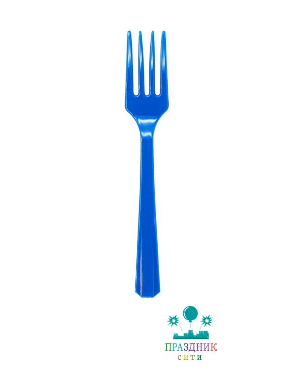 ВИЛКА пласт Bright Royal Blue 20шт