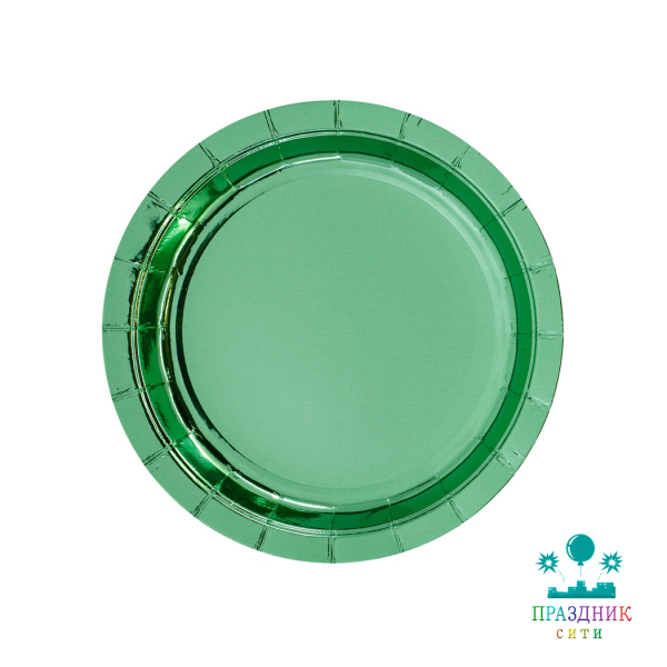 ТАРЕЛКА Мятная фольгированная 17см 6шт