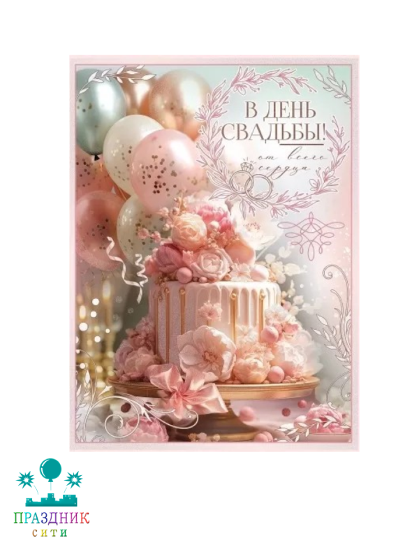 ОТКРЫТКА В День Свадьбы От всего сердца