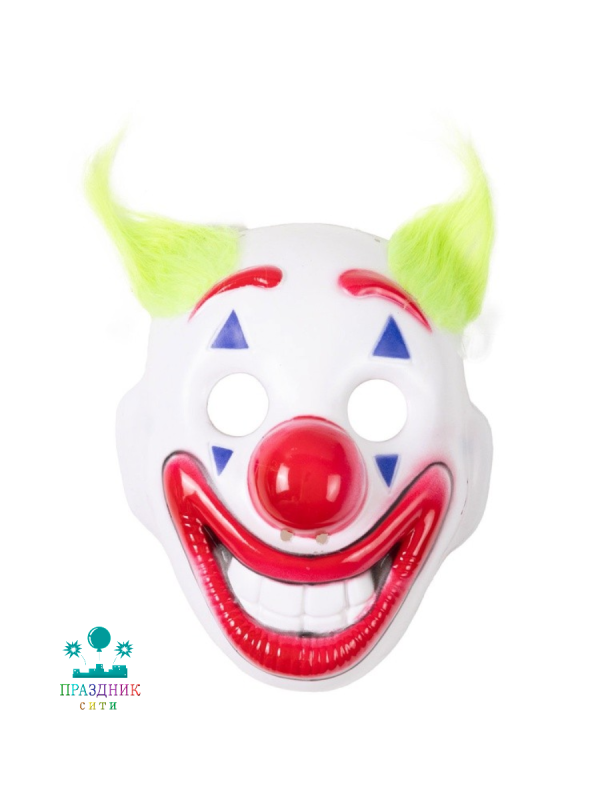 МАСКА Клоун зеленые волосы