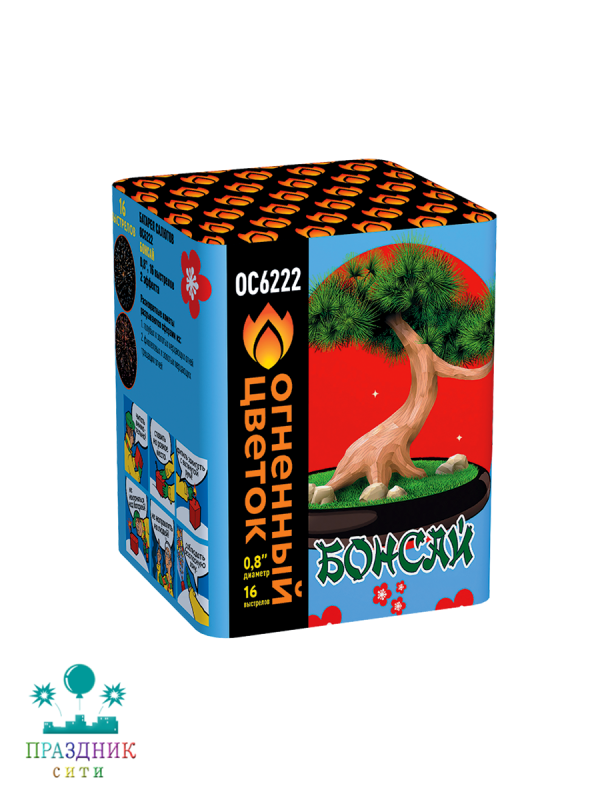 БОНСАЙ 16 залпов - батарея салютов