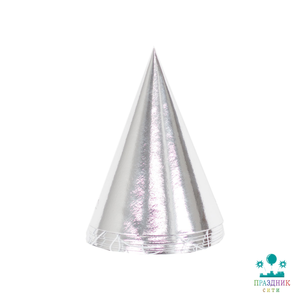 КОЛПАК фольгированный серебряный 6шт