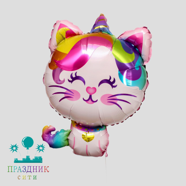 ШАР (Фольга) ФИГУРА 35 in Кошечка-единорог