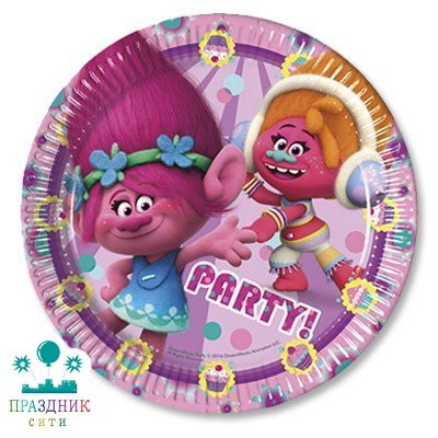 ТАРЕЛКА Тролли 23см 8шт/P