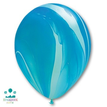 ШАР с рисунком 11" Супер Агат Blue