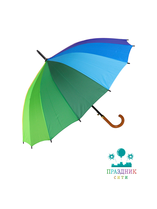 ЗОНТ-трость Радуга 60см 16 спиц