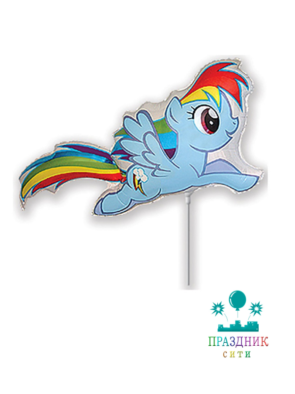 ШАР (Фольга) Мини ФИГУРА Пони голубой