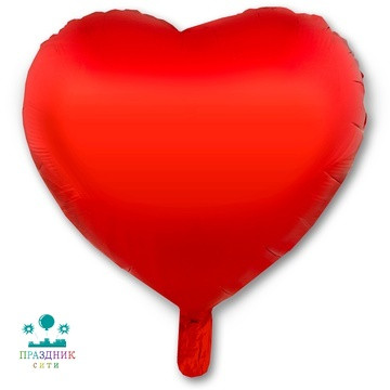 ШАР (Фольга) К Б/РИС СЕРДЦЕ 18 in Металлик Red