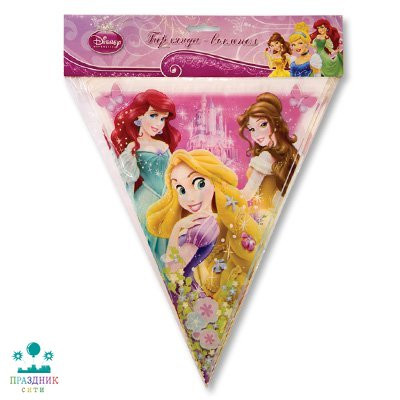 ГИРЛЯНДА вымпел Disney принцессы  3,6м