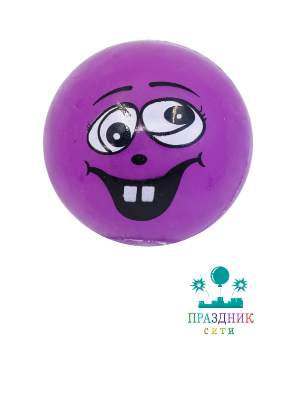 МЯЧ светящийся Эмоции Гримасы  асс 5,5см/G