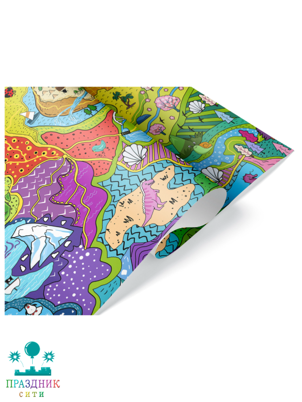 БУМАГА Карта приключений, 100см х 70см