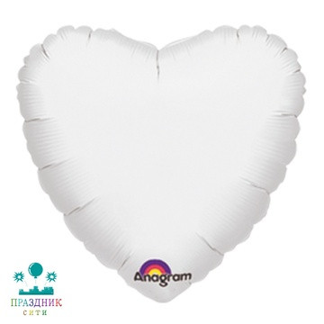 ШАР (Фольга) А Б/РИС СЕРДЦЕ 18 in Пастель White
