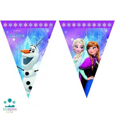 ГИРЛЯНДА вымпел  Холодное Сердце Северное сияние 2,3м