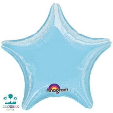 ШАР (Фольга) А Б/РИС ЗВЕЗДА 19 in Пастель Blue
